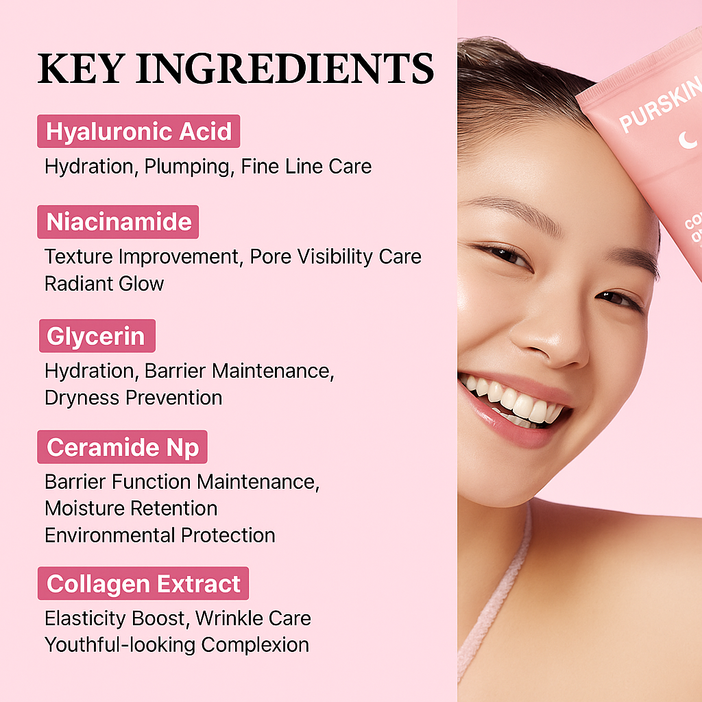 PurSkin™ - Masque de Nuit Hydratant & Anti-Imperfections