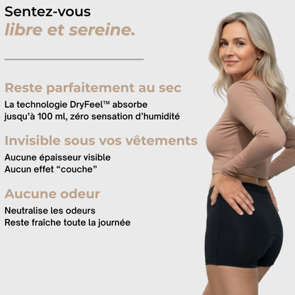 Sérénité Fit™ – Shorty anti-fuite discret et confortable